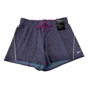 M3-10 NIKE PRO Women's NWT Drawstring Dri-Fit Trainer Shorts Purple Small